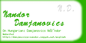 nandor damjanovics business card